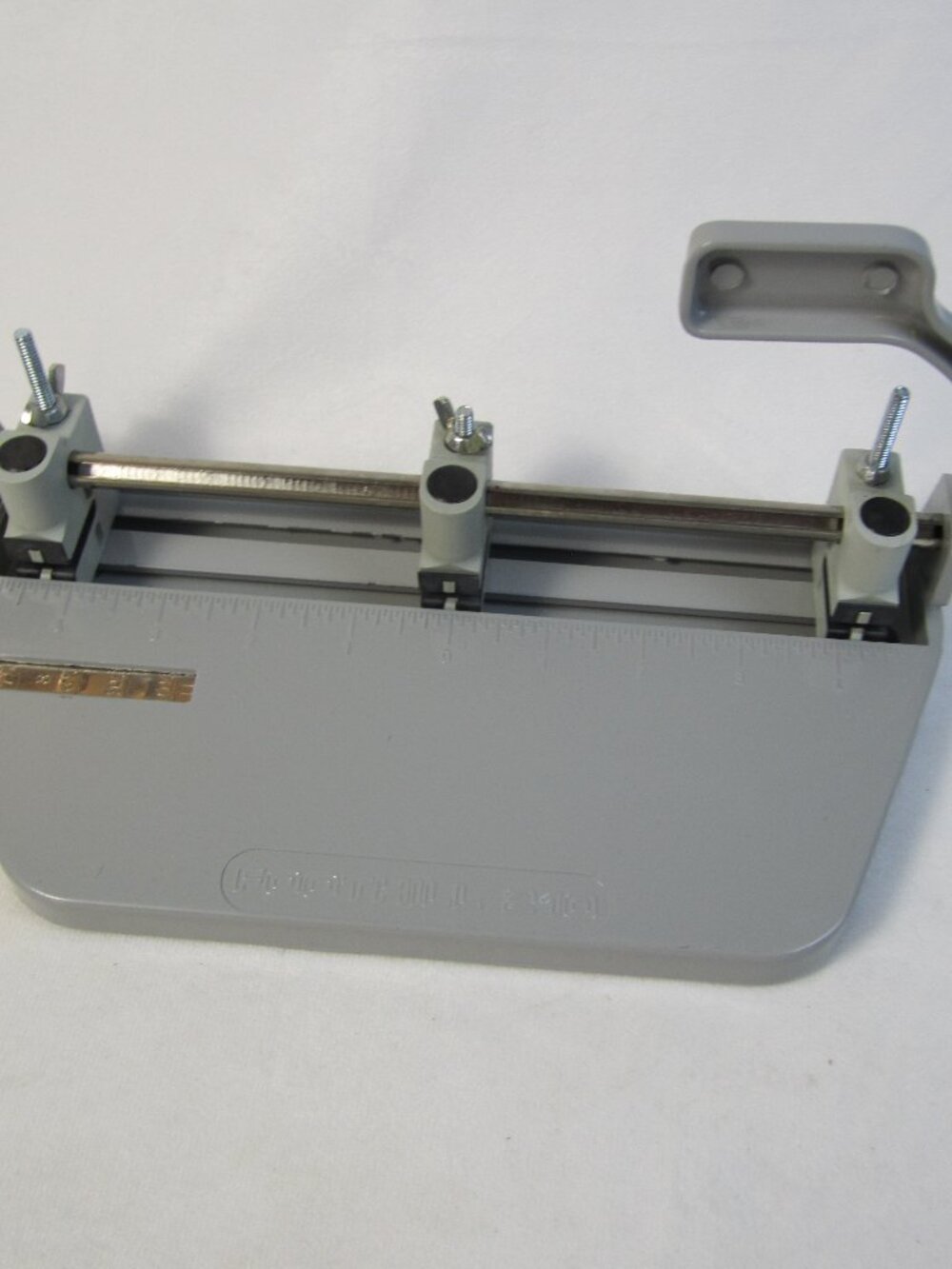 Vintage Foothill 210 Heavy Duty 3 Hole Paper Punch Adjustable Made In USA Office